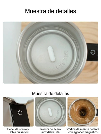 Taza Mezcladora Eléctrica 380ml | Sin Cucharas, Sin Grumos, Sin Derrames