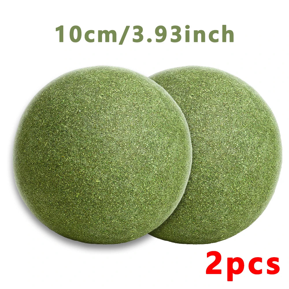 Catnip Balls Funny Lickable Cat Snack Catnip Balls Kitten Playing Chewing Cleaning Teeth Toy for Small Medium Cats Pet Supplies