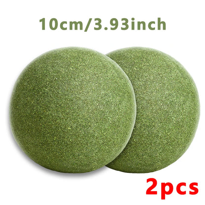 Catnip Balls Funny Lickable Cat Snack Catnip Balls Kitten Playing Chewing Cleaning Teeth Toy for Small Medium Cats Pet Supplies